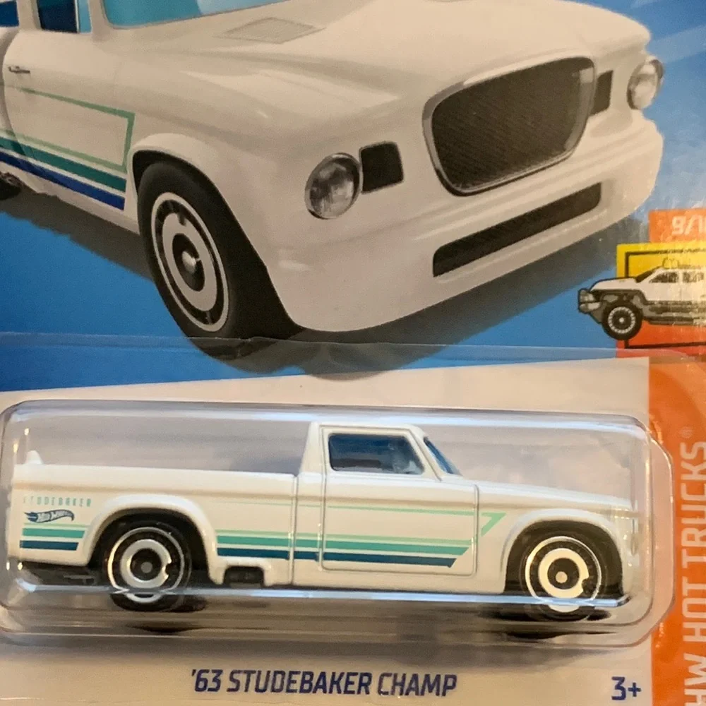 Hot Wheels 63 Studebaker Champ White PickUp Truck Low Rider HW Hotwheels New